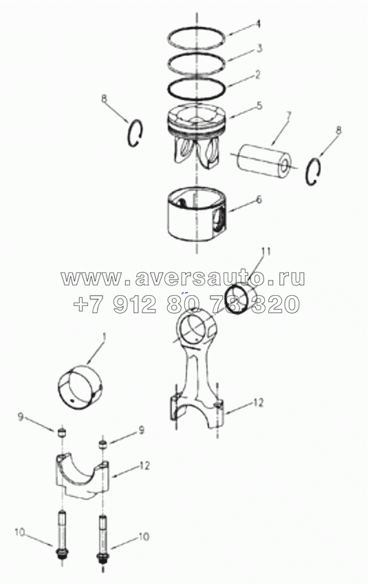  1S42591000201 Engine-piston rod