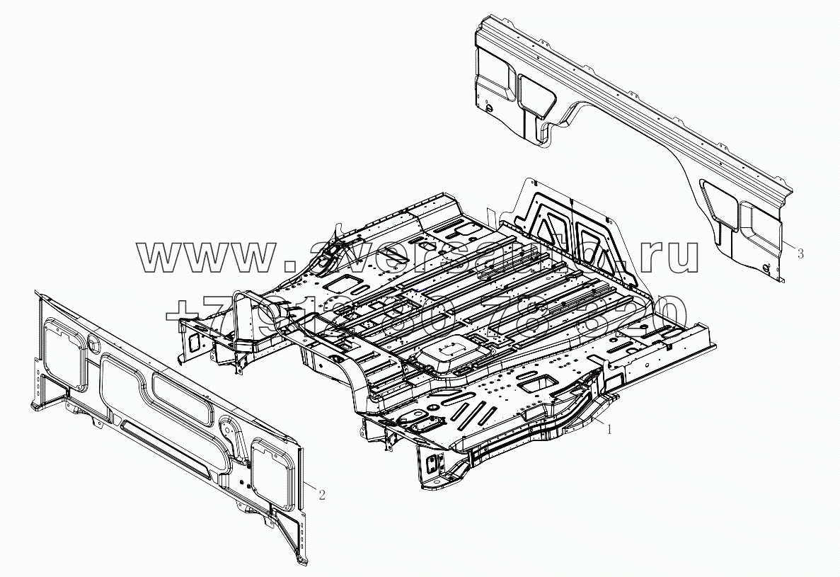  1SB2485000404 Body shell (floor welded assembly)