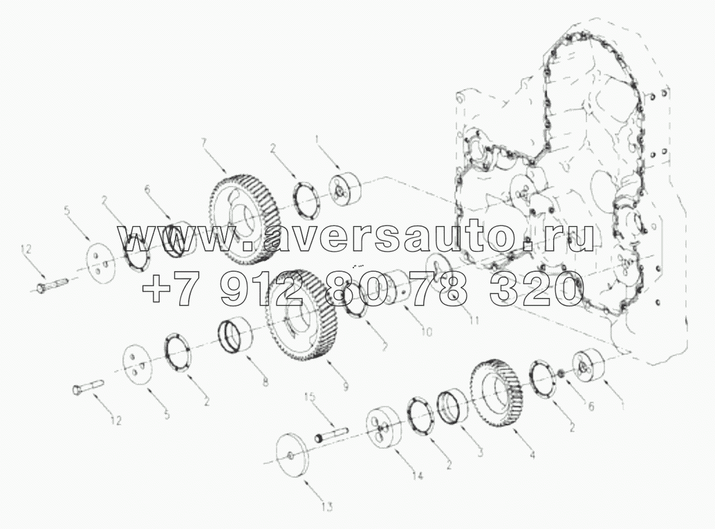  1S42591000201 Engine-idler gear, gear chamber