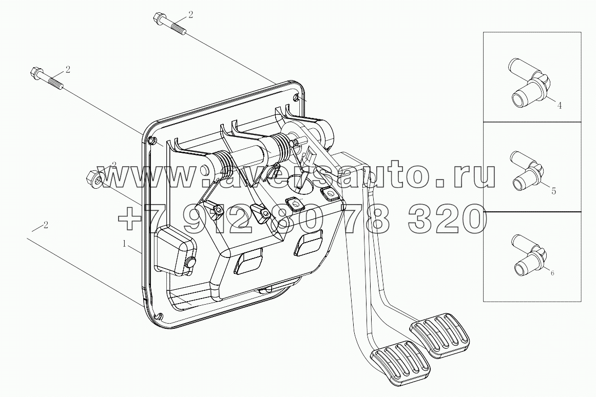  1S41893540002 Pedal and shackle