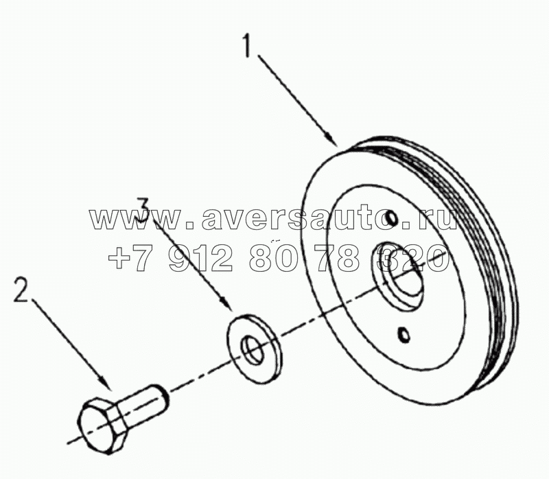  1S42591000201 Engine-attachment drive belt pulley-1