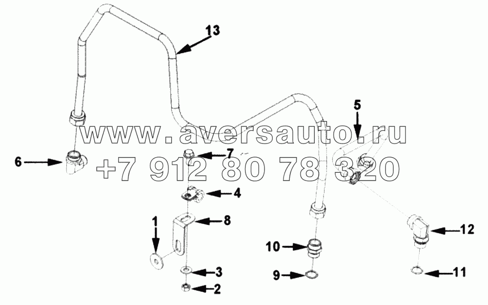  1S42591000201 Engine-air compressor cooling water pipe