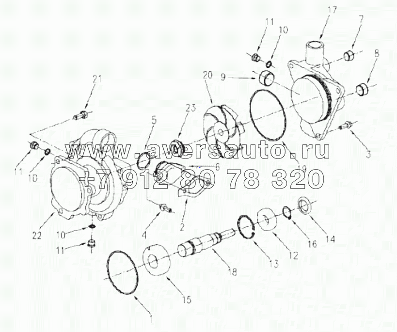  1S42591000201 Engine-water pump assembly