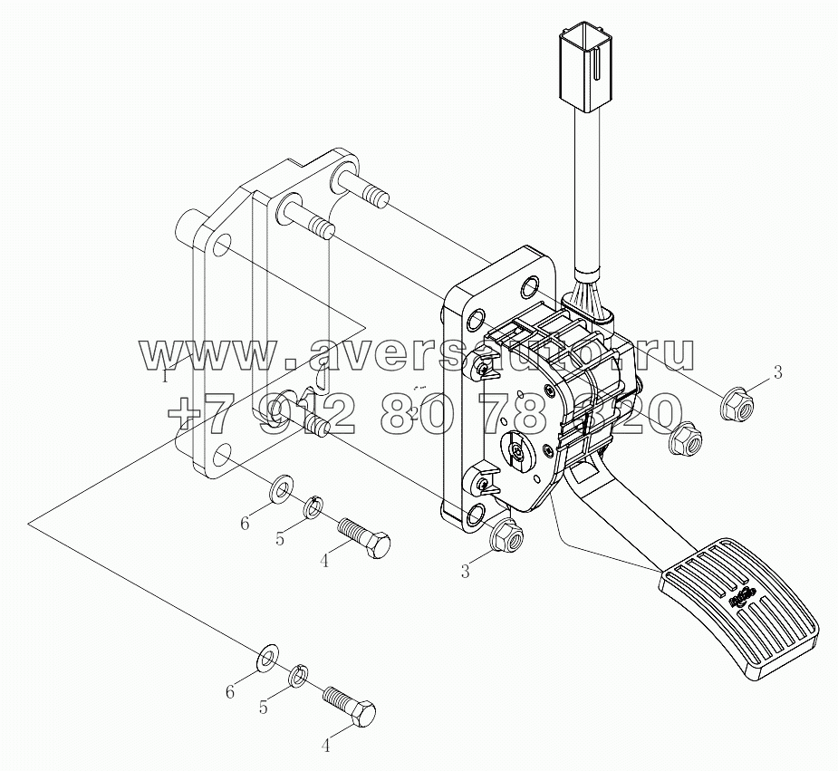  1S41891170201 Acceleration transmision device-cab