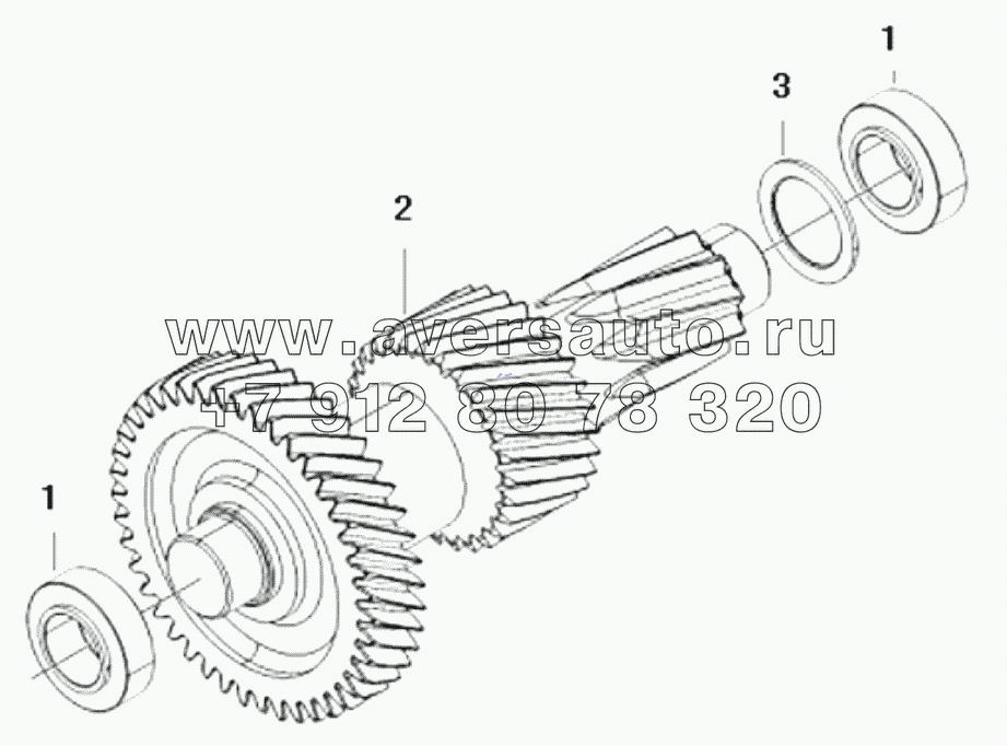  1S41891710701 Transmission assembly-auxiliary countershaft and bearing