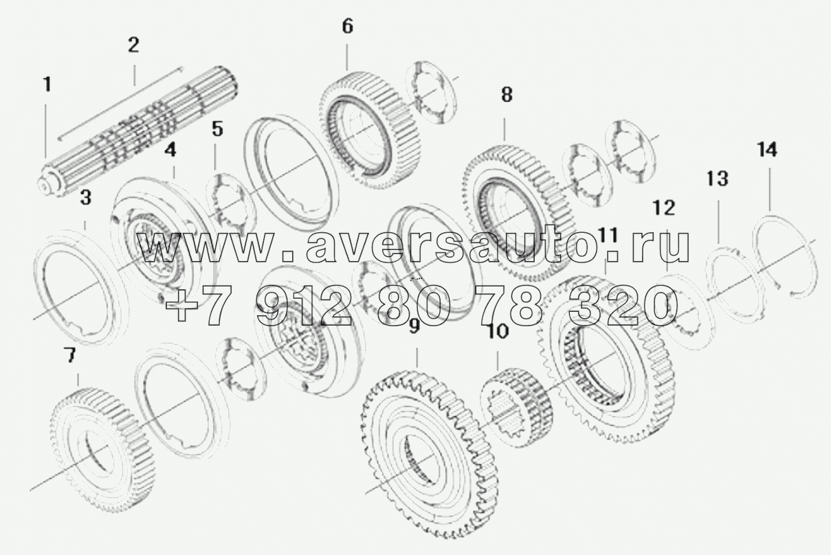  1S41891710701 Transmission assembly-main shaft assembly