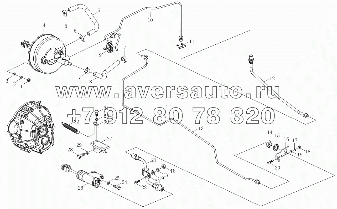 Установка управления сцеплением 1S10491620121, механизм управления сцеплением 1S10491630104