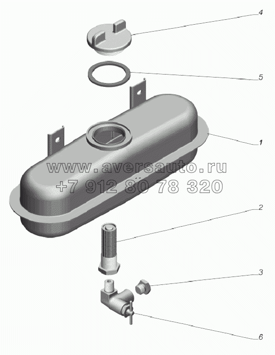 33081-1015450. Бачок топливный с пробкой