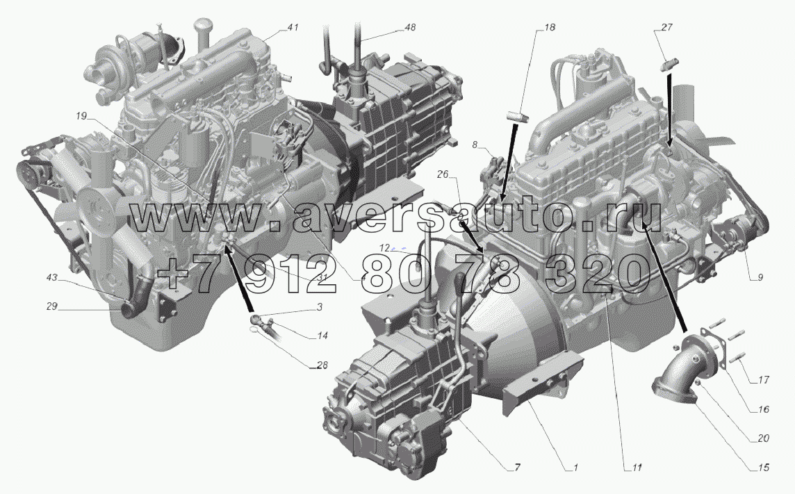 33081-1000252-100. Двигатель полностью укомплектованный