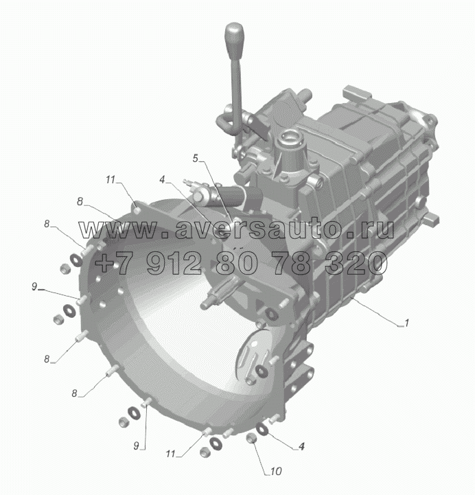 33081-1700007-10. Установка коробки передач на двигатель