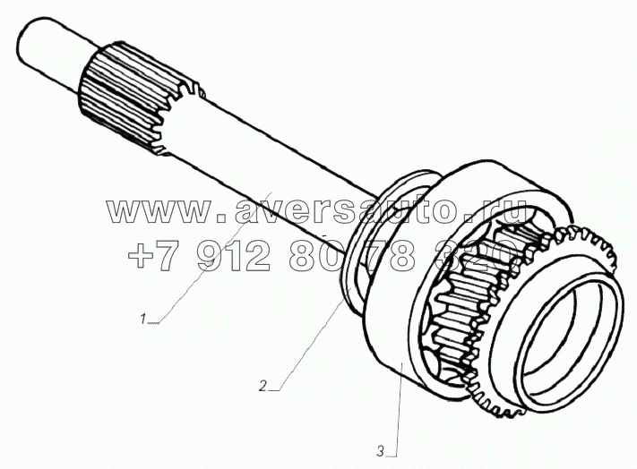 3309-1701023. Вал первичный коробки передач