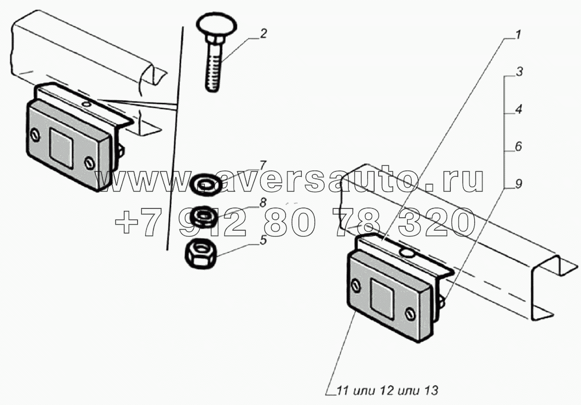 Установка боковых габаритных огней 33104-8208001