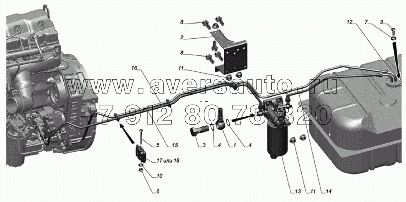 Установка топливопроводов 33106-1104001