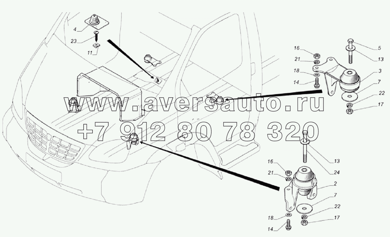 Установка деталей кабины 33104-5000001