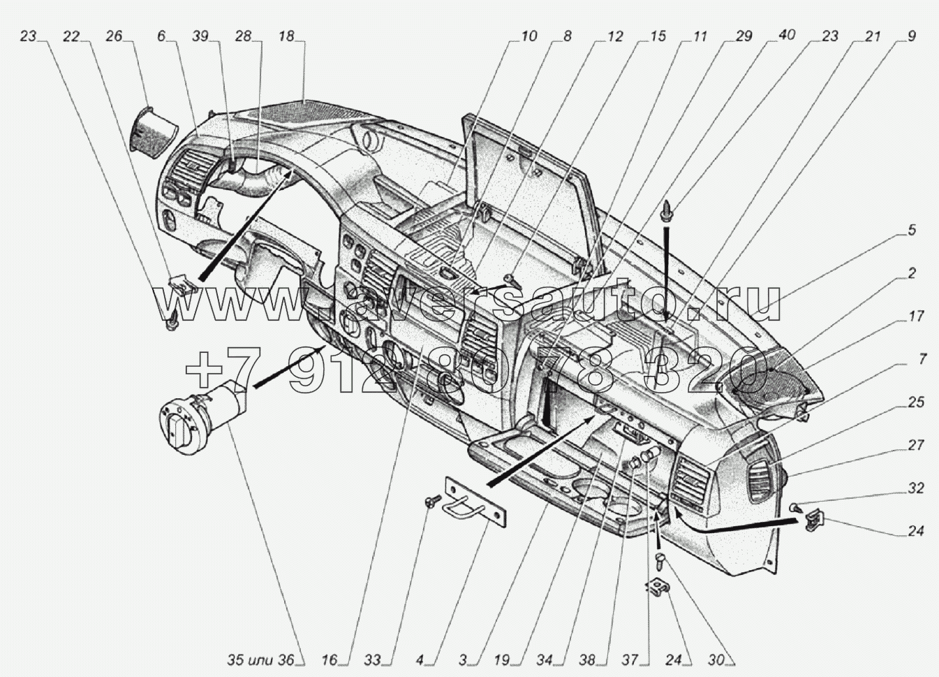 Панель приборов ГАЗ-33104 