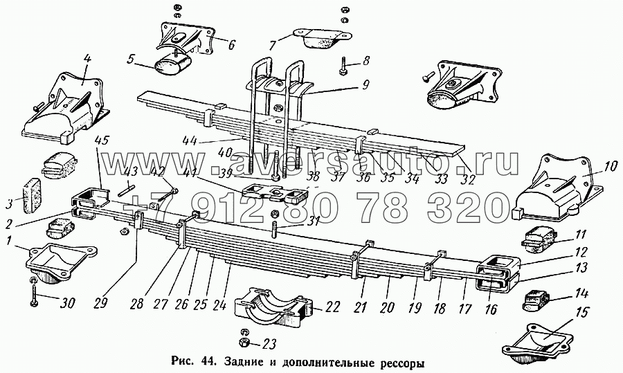Задние и дополнительные рессоры