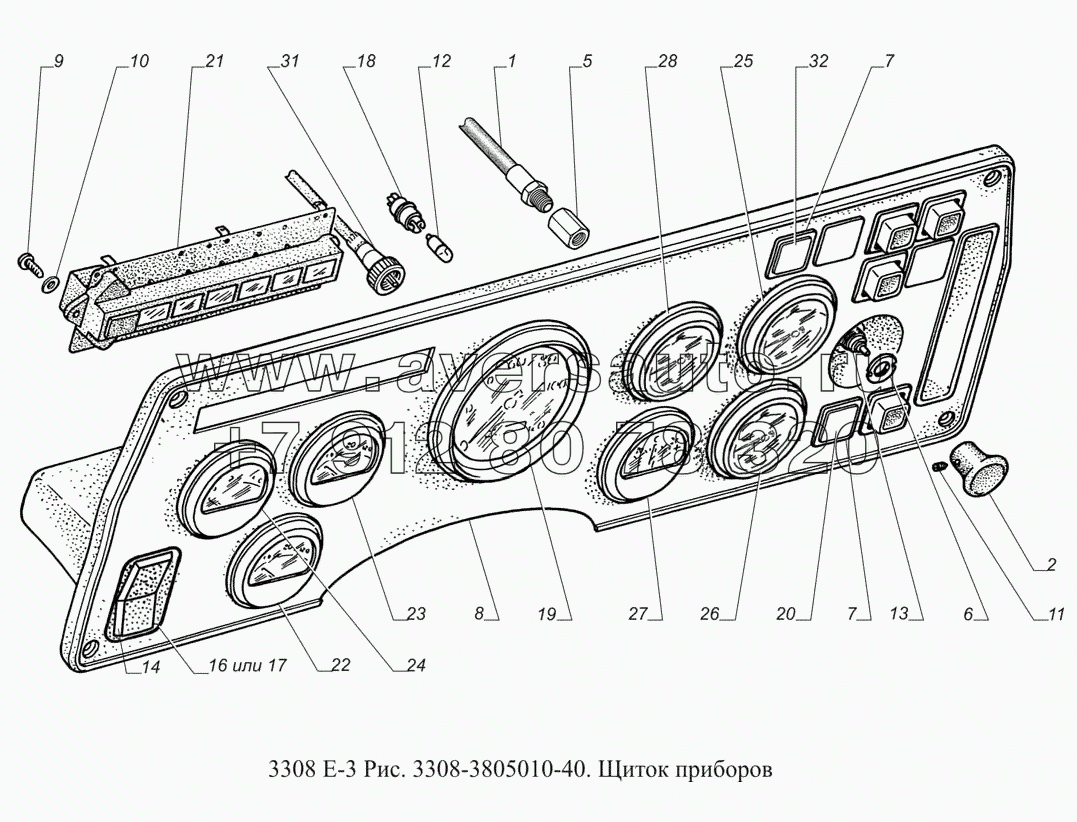 3308-3805010-40. Щиток приборов