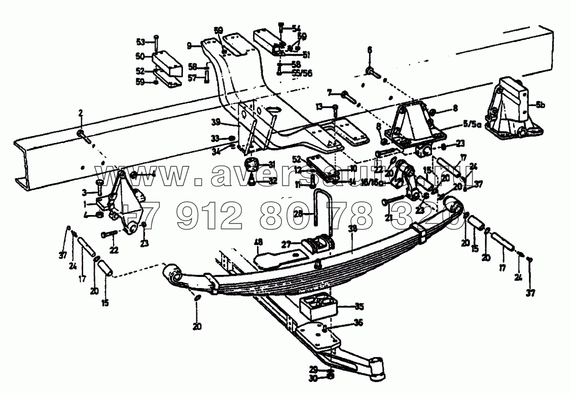 Передняя подвеска 4x2, 6x2, 6x4