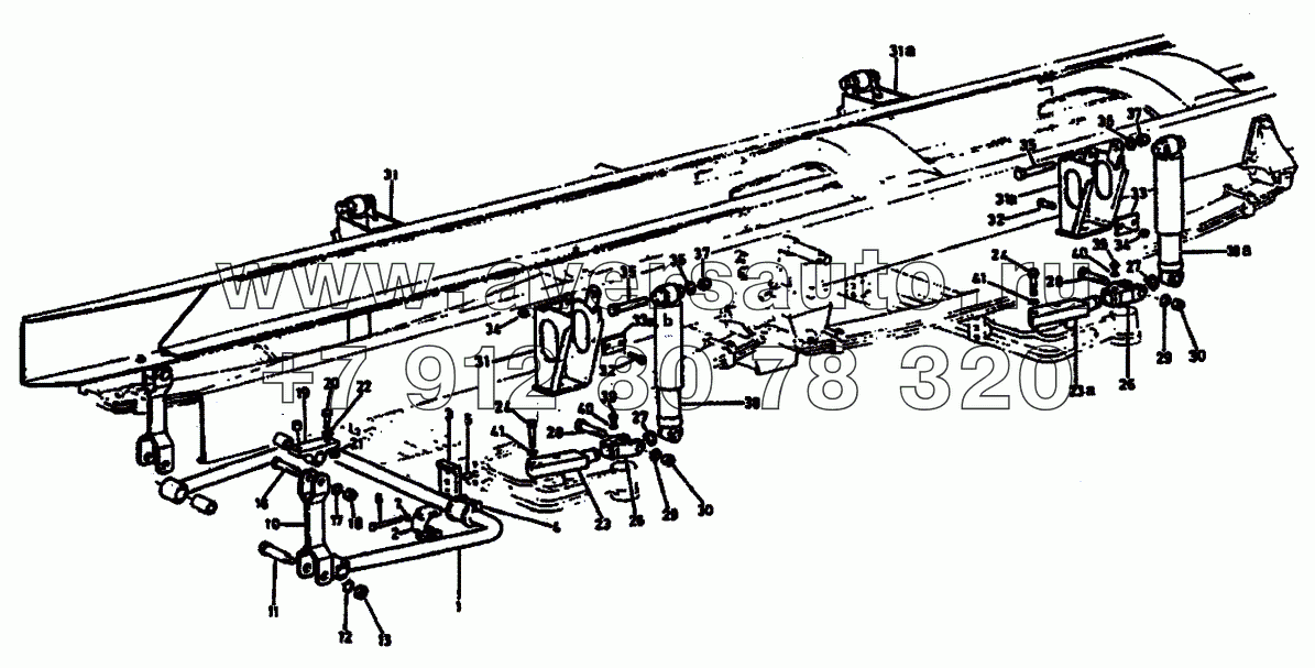 Передний стабилизатор поперечной устройвости и амортизатор 8x4