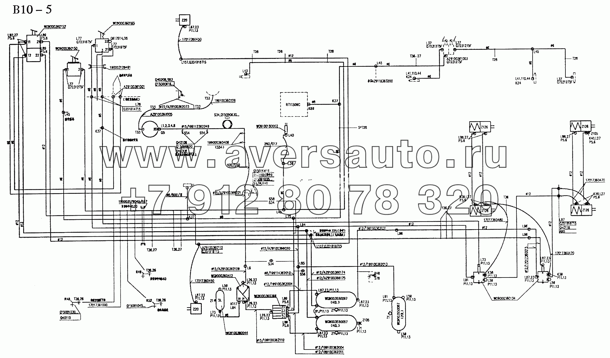 TWO CIRCUIT BRAKE SYSTEM FOR 6x4, 6x6 CARGO TRUCK (B10-5)