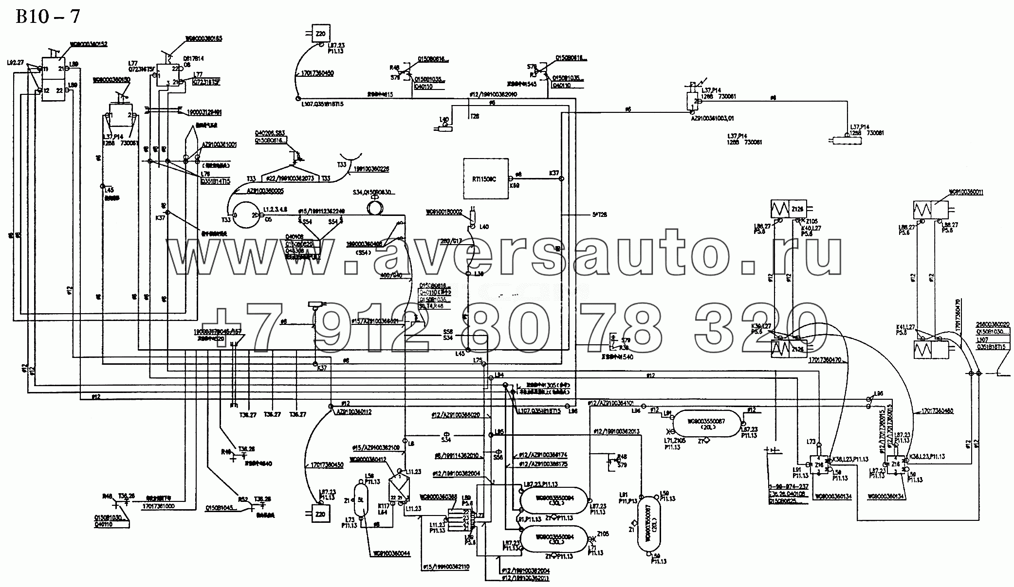 TWO CIRCUIT BRAKE SYSTEM FOR 6x2 CARGO TRUCK (B10-7)