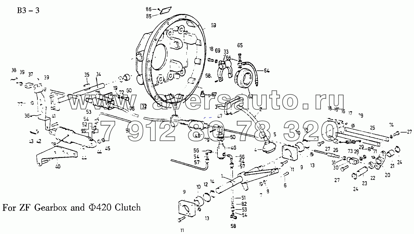 CLUTCH MECHANISM FOR DRIVE RIGHT (OPTION) (B3-3)