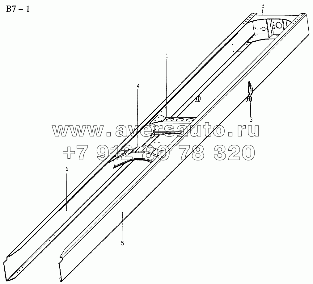CHASSIS FRAME FOR 4x2 TIPPER TRUCK (B7-1)
