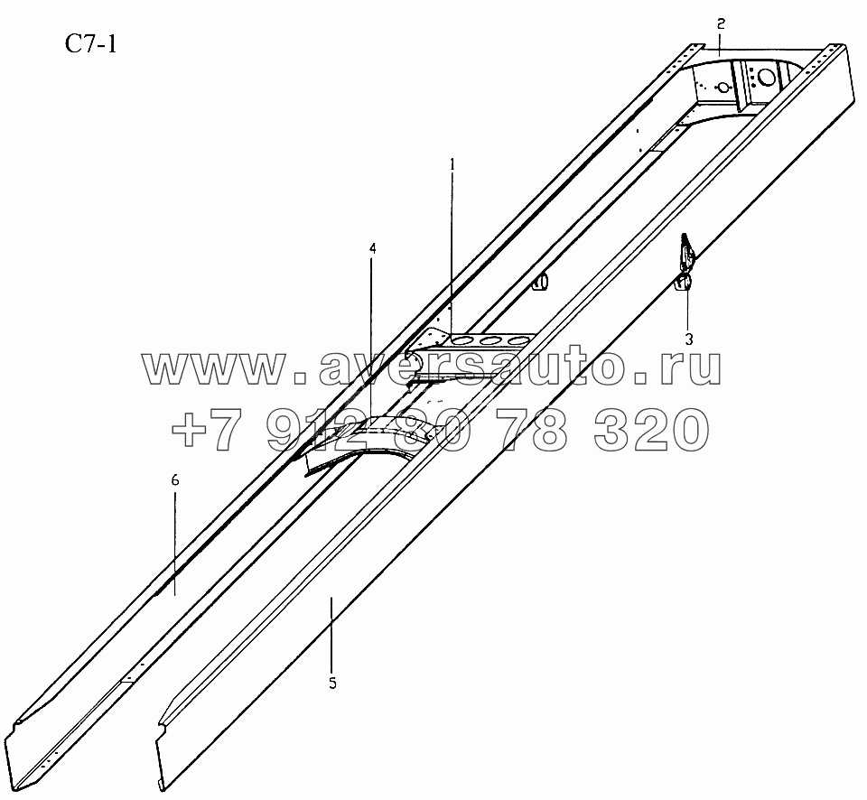 CHASSIS FRAME FOR 4x2 TIPPER TRUCK (C7-1)