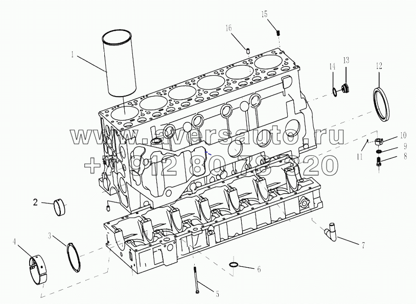  03A7A2 Parts in cylinder Block