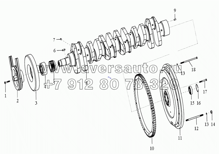  06A7A2 Crankshaft and Flywheel