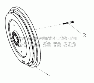  Fly wheel and bolts