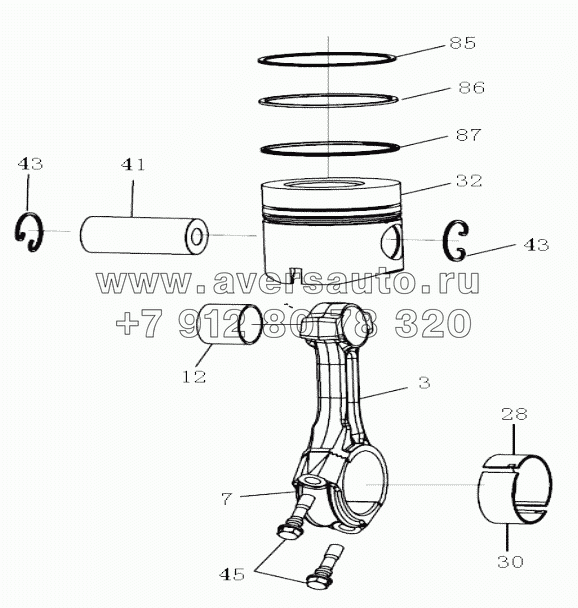  Connecting rod and Piston