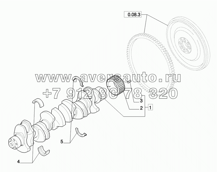 0.08.0(01) CRANKSHAFT AND RELATED PARTS (504128792)