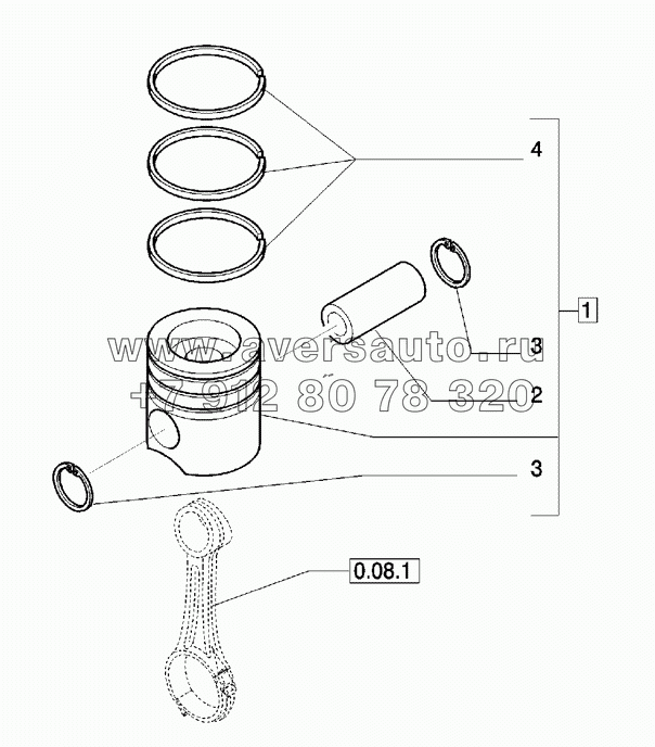 0.08.2(01) PISTON - ENGINE (504129454)