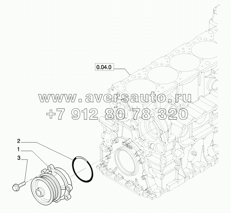 0.32.0(01) WATER PUMP AND RELATED PARTS (99468768)