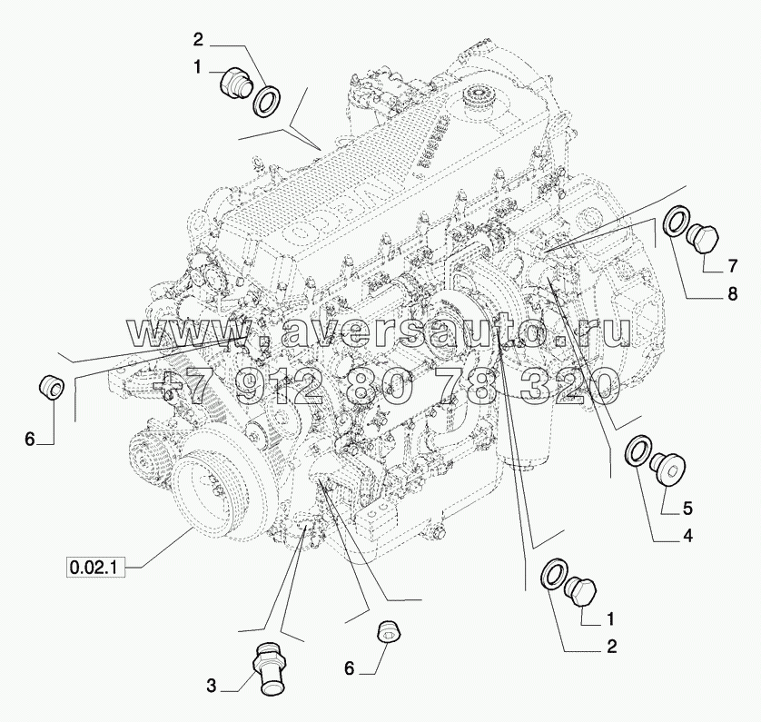 0.32.4(01) PIPING - ENGINE COOLING SYSTEM (504032236-504031567-504032238-504031565-504088291)