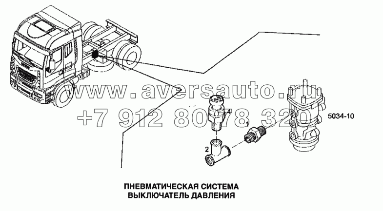 Пневматическая система, выключатель давления