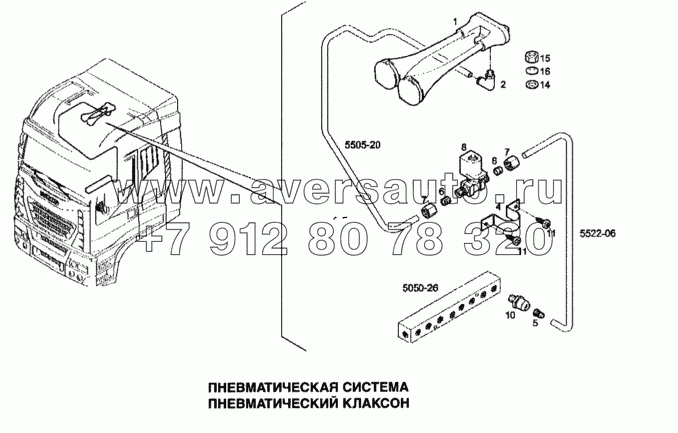 Пневматическая система, пневматический клаксон