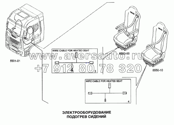 Электрооборудование, подогрев сидений