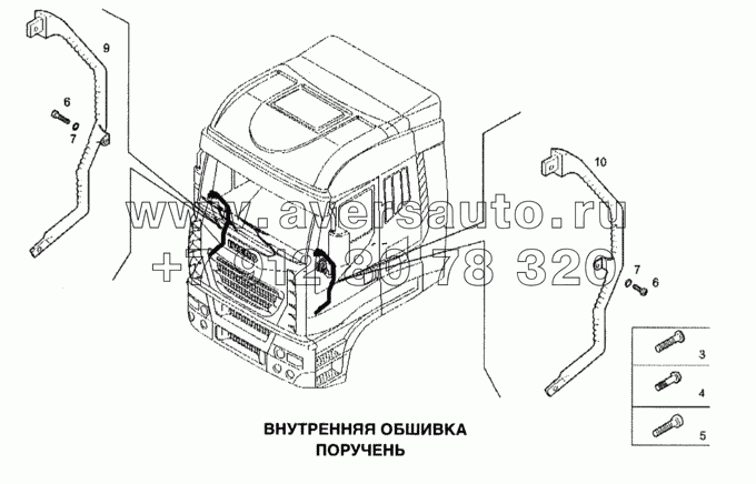 Внутренняя обшивка, поручень