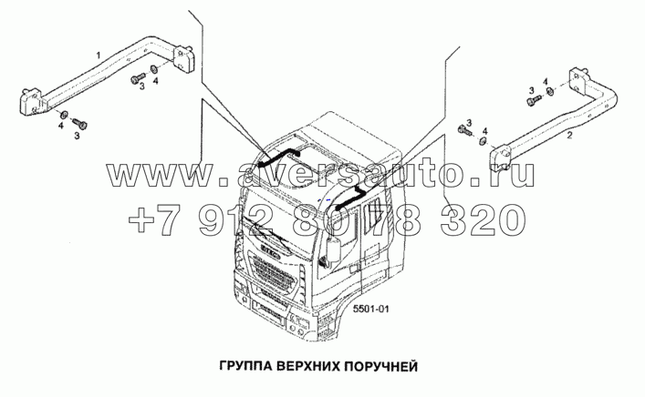 Группа верхних поручней