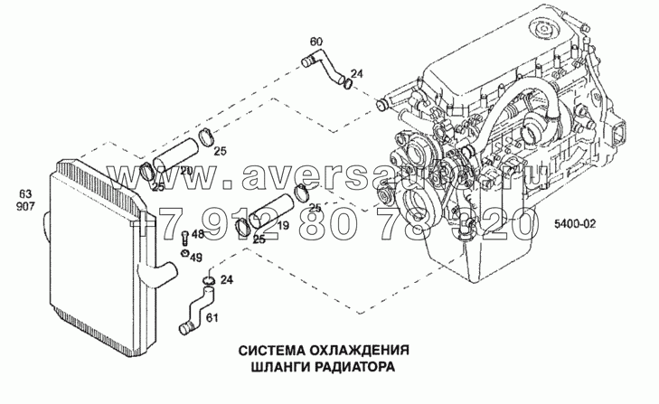 Система охлаждения, шланги радиатора