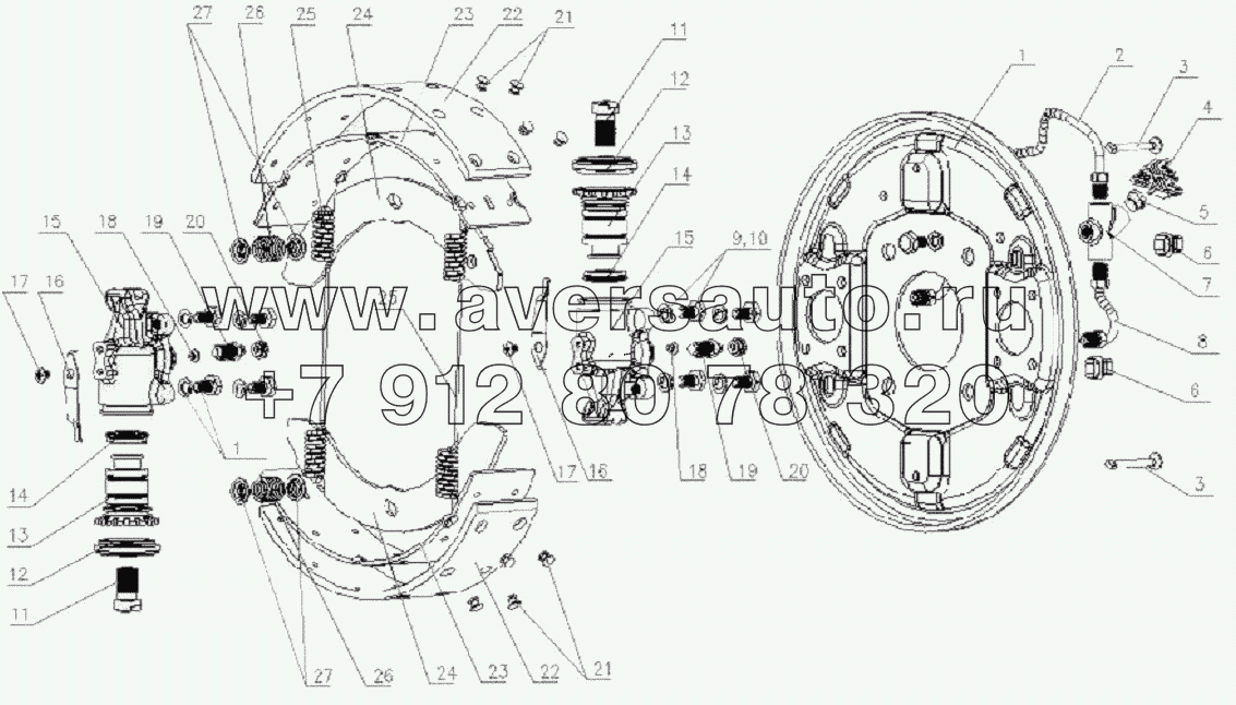 3501D120XZ Front brake assembly