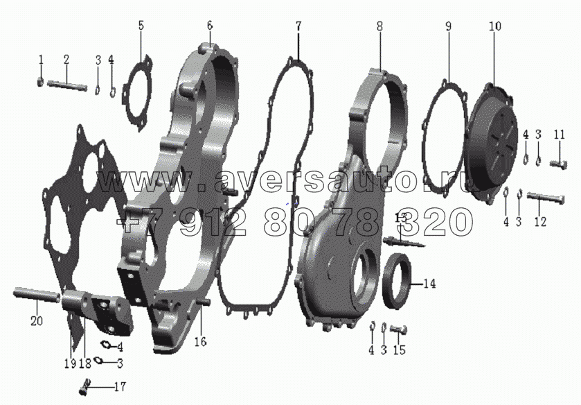 QC490Q(DI)-12000 Timing gear case assembly