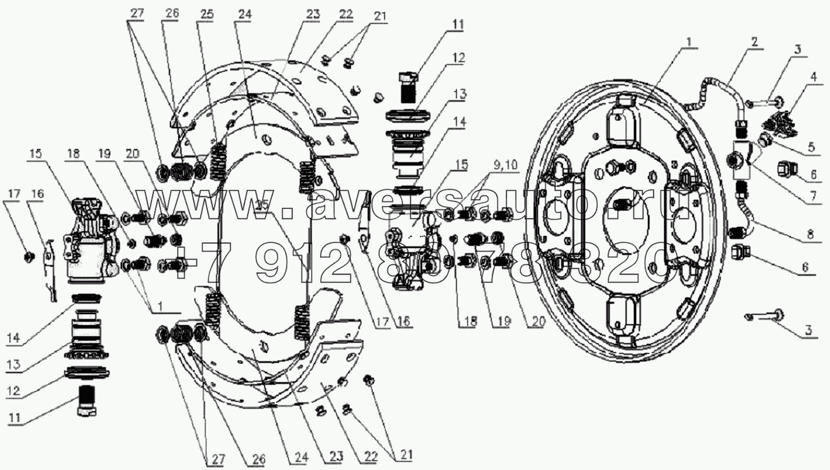 3501D120XZ Front brake assembly