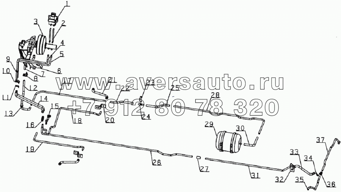 3506D126 Brake pipe system