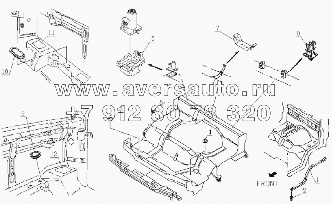5101E0 Parts for cabin floor