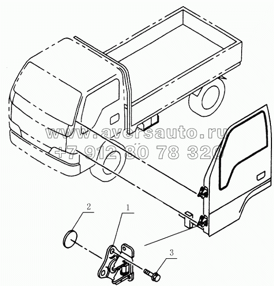 6106E0 Door hinge assembly
