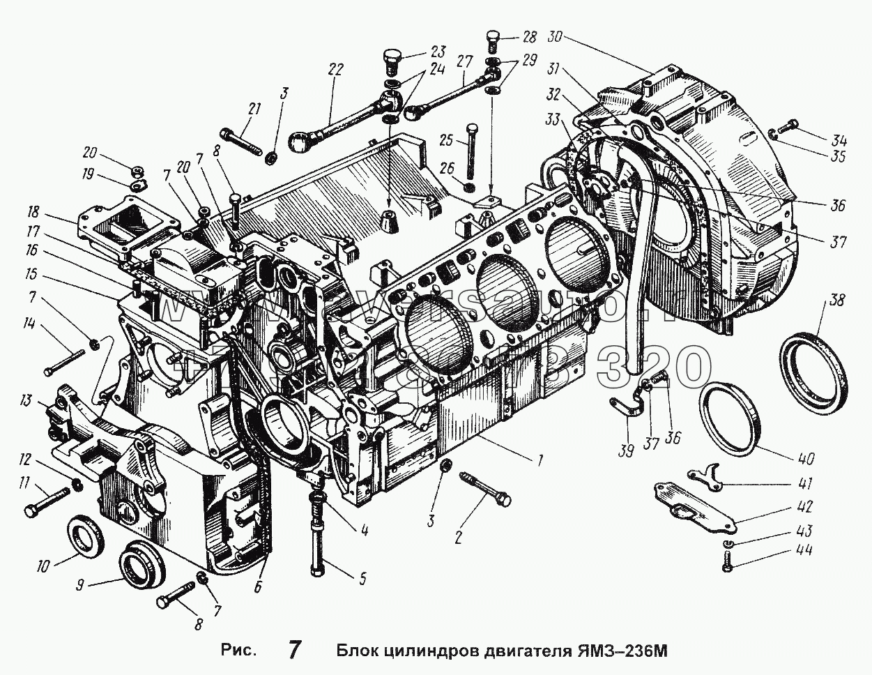 Блок цилиндров двигателя ЯМЗ-236М
