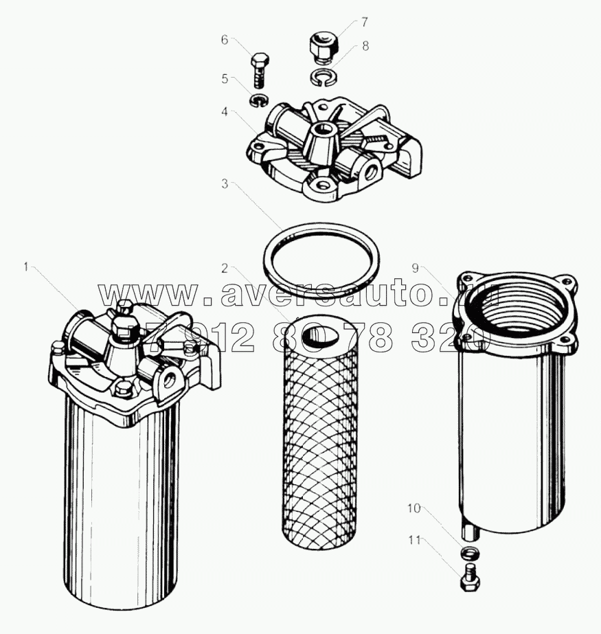 Фильтр предварительной очистки топлива (на ЯМЗ-236Г-12, ЯМЗ-236Д-6)